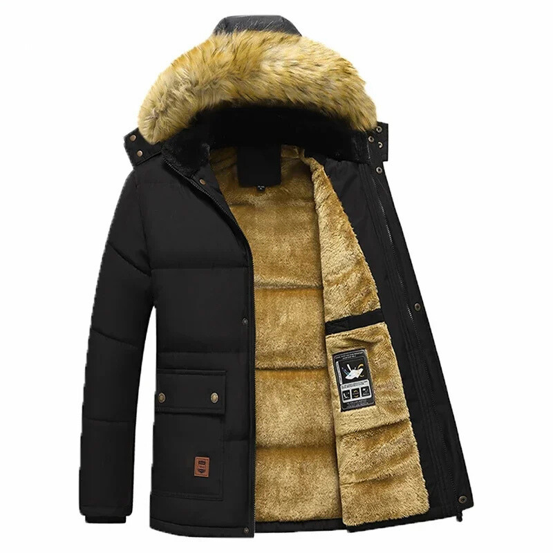 Oudvorn - Parka Winterjas Heren – Warm Gevoerd met Capuchon en Winddichte Stof