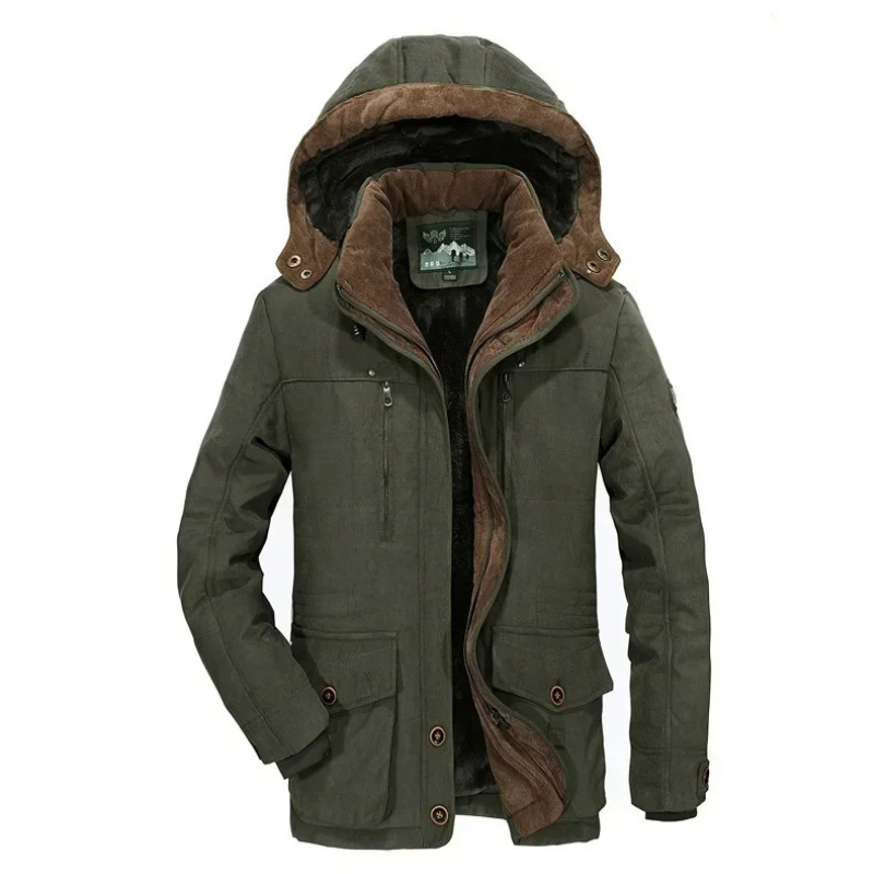 Windzar - Warme Parka Winterjas Heren met Zachte Binnenvoering en Capuchon