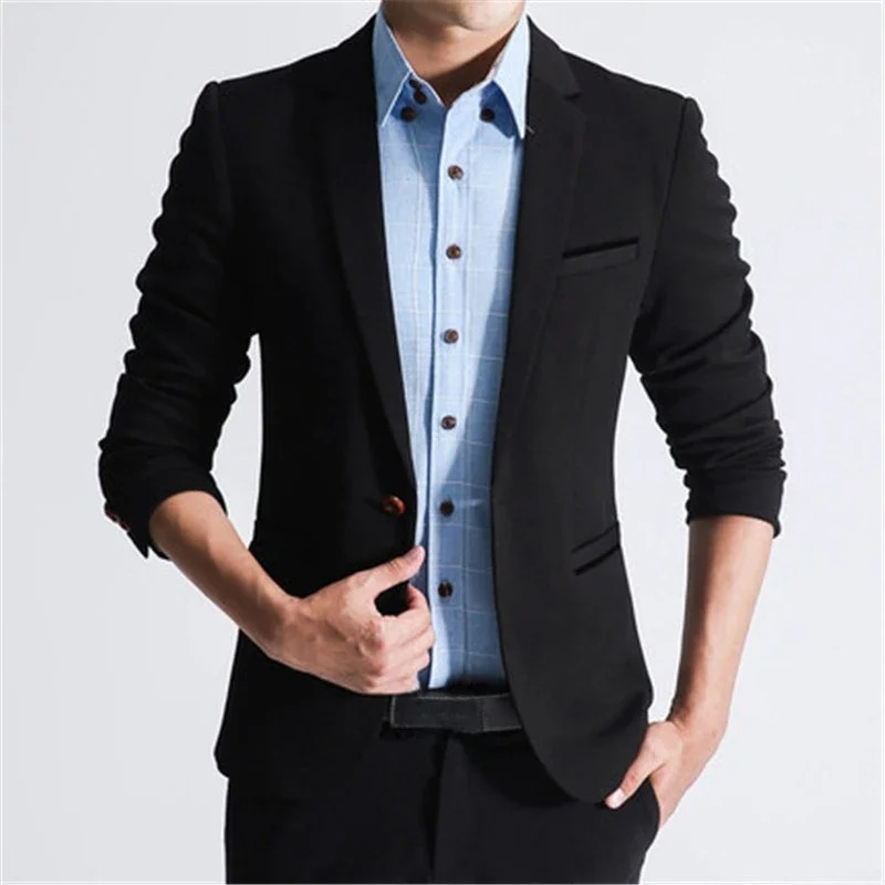 Reviano - Heren Colbert - Slim Fit Blazer Met Één Knoop voor Casual Gebruik