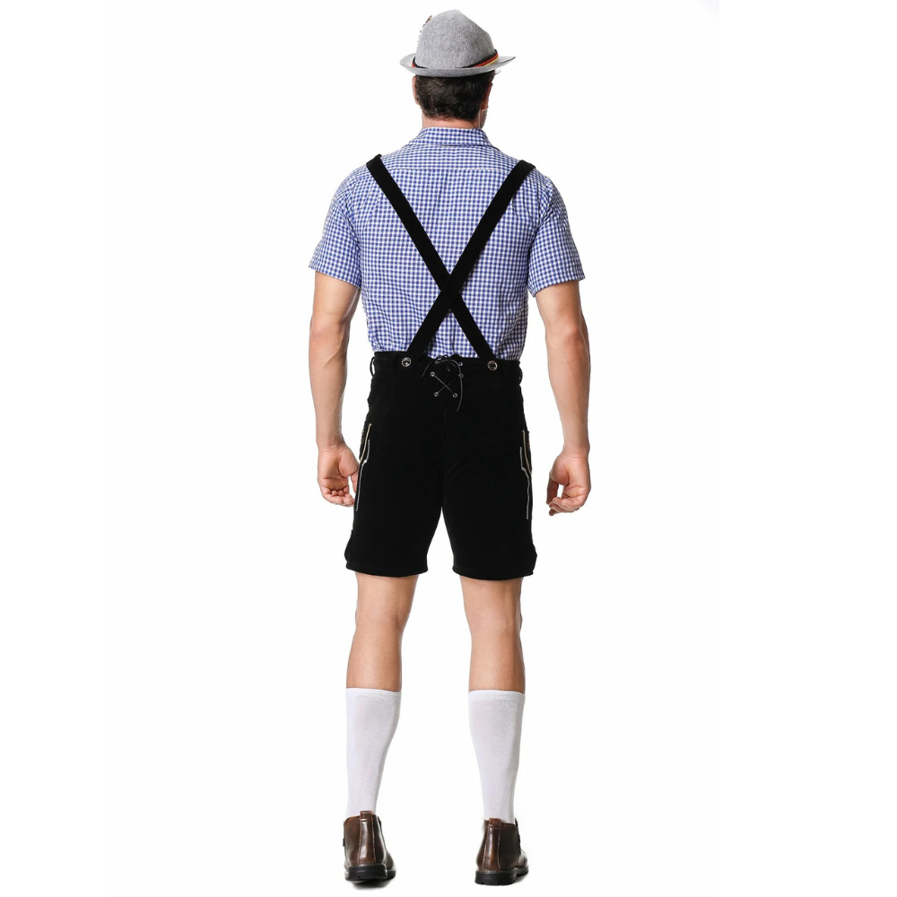 LederDo - Korte Lederhosen voor Heren met Bretels - Traditionele Beierse Kleding