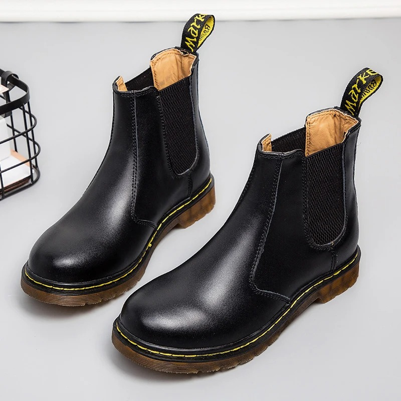 Eiskarn - Winterlaarzen voor Heren, Leren Chelsea Boots met Antislipzool