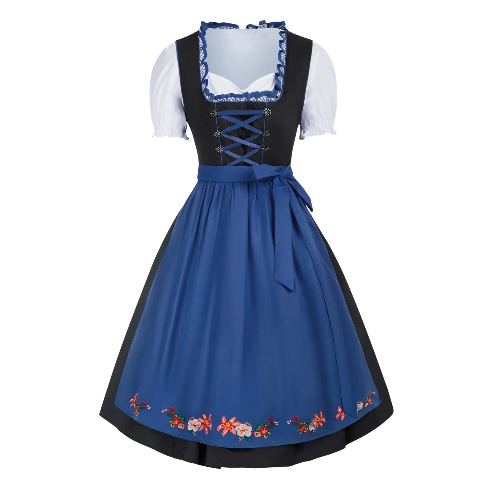 Hirndel - Dirndl Dames Jurk met Traditionele Bloemenborduursels