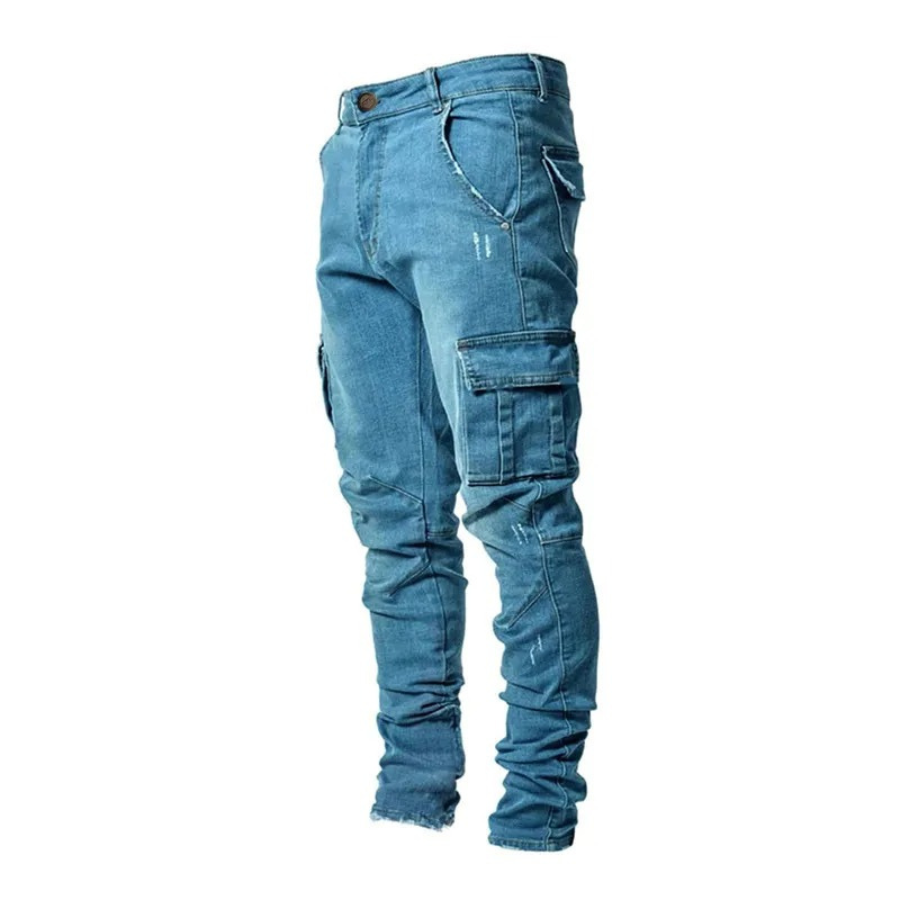 Kalmpak - Tapered Cargo Broek Heren met Stretchstof