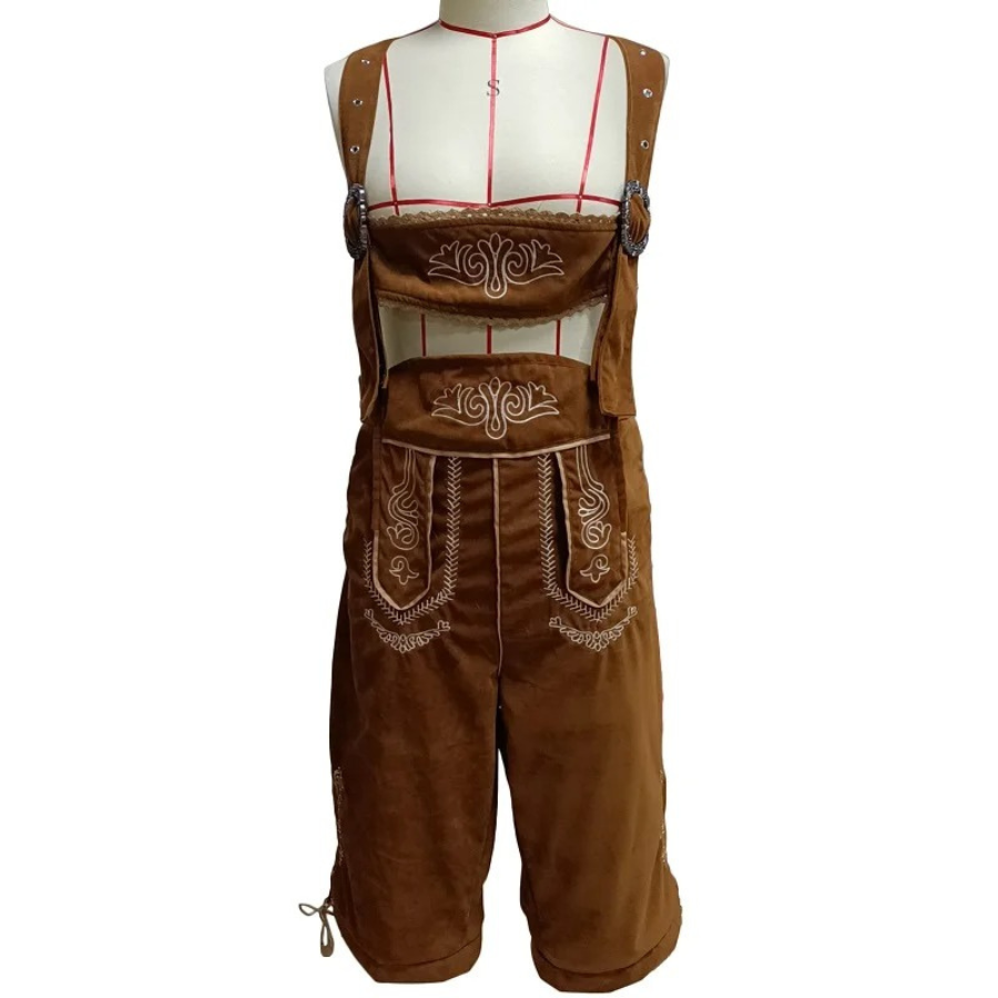 VeldenB - Kniebroek Lederhosen voor Heren met Bretels - Perfect voor Feesten