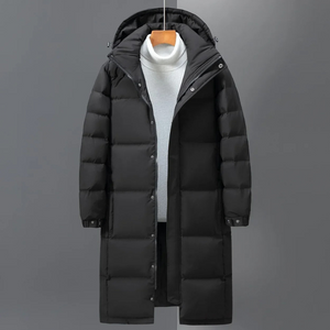 Trovell - Puffer Jacket Heren Extra Lang met Capuchon, Winddicht, Geïsoleerd & Warm