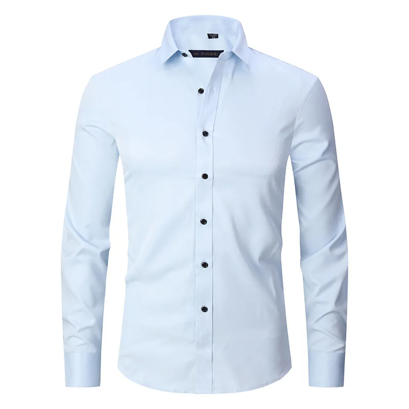 Derfian - Heren Overhemd Slim Fit, Lange Mouw Knoopsluiting