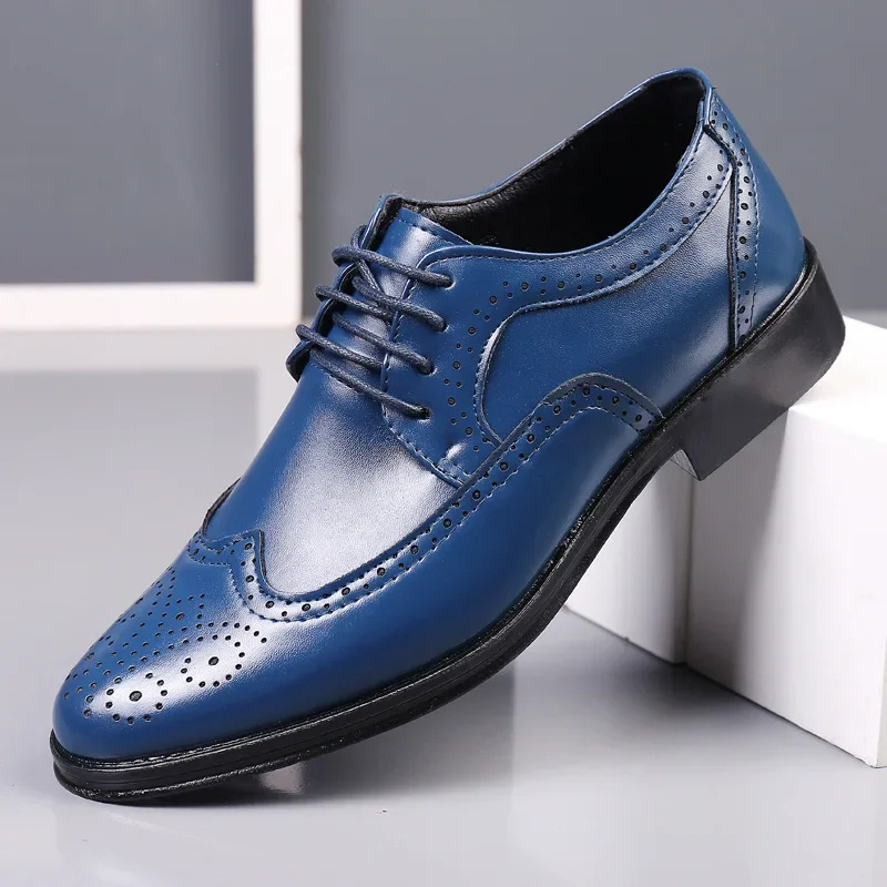 Ferlian - Nette Heren Schoenen - Klassieke Leren Brogues met Vetersluiting