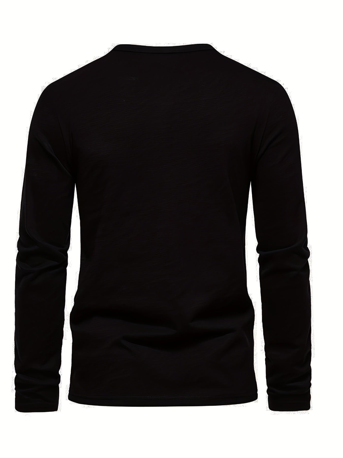 Elder - Heren Lange Mouw Henley Shirt met Knoopsluiting