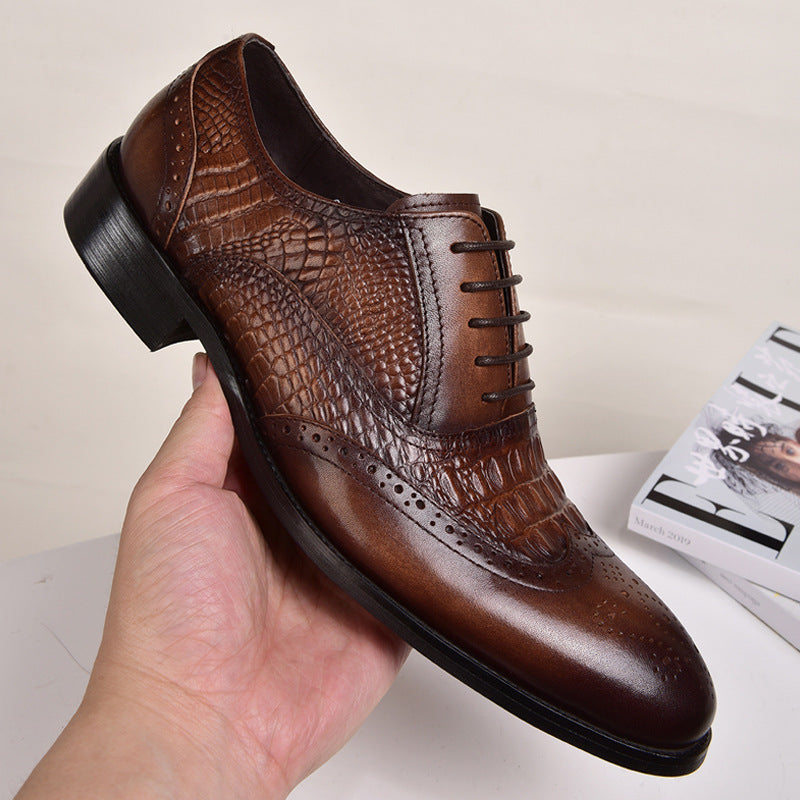 Oliver® retro krokodillenleer zachte zool nette schoenen