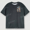 James™ zwart oversized t-shirt met apenprint