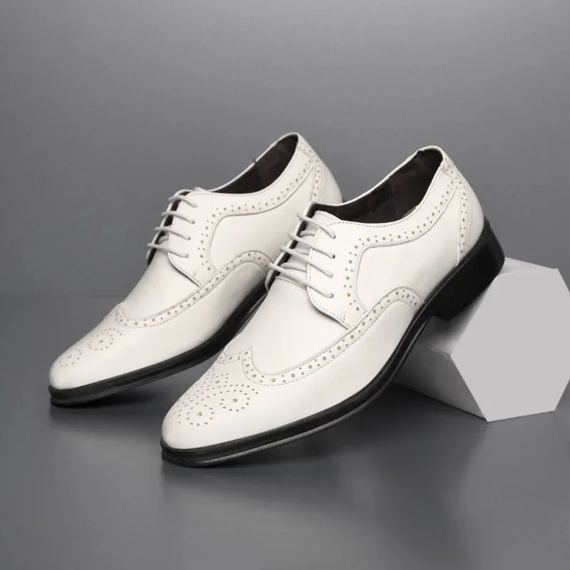 Ferlian - Nette Heren Schoenen - Klassieke Leren Brogues met Vetersluiting