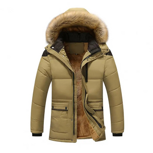 Storvek - Puffer Jacket Heren met Bontvoering en Capuchon, Winddicht, Warm & Geïsoleerd