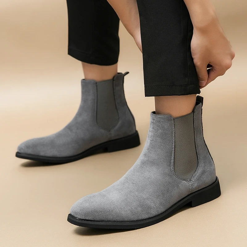 Loxster - Kwalitatieve Chelsea Boots Heren van Suède met Elastische Inzetstukken