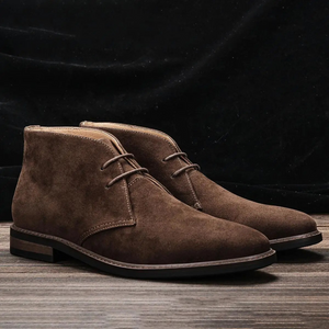 Wildhor - Elegante Heren Boots van Suède met Vetersluiting, Tijdloos Design