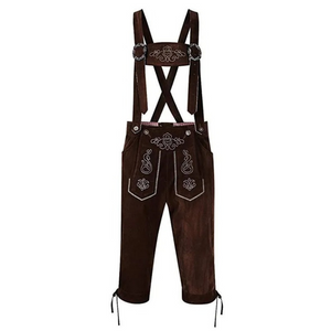 HoutGer - Kniebroek Lederhosen Heren met Bretels - Perfect voor Oktoberfest