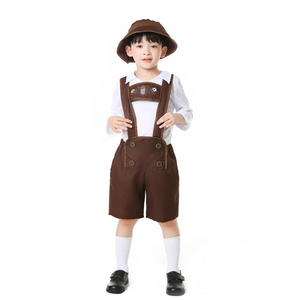 JagerHo - Heren Lederhosen Kostuum Set met Overhemd - Perfect voor Feestjes