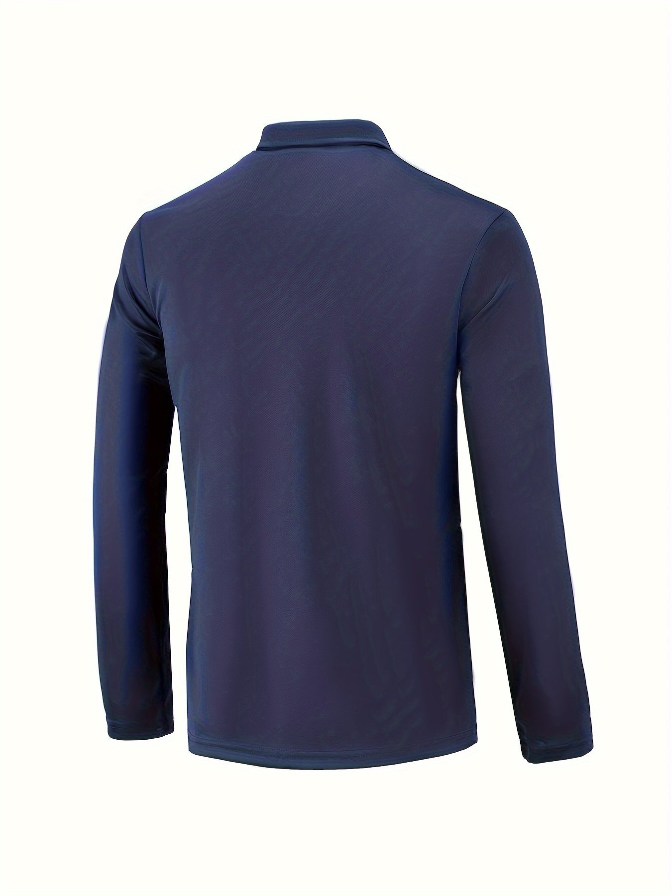 Polonik - Heren Polo met Lange Mouwen en Borstzak, Half-Zip – Casual Slim Fit