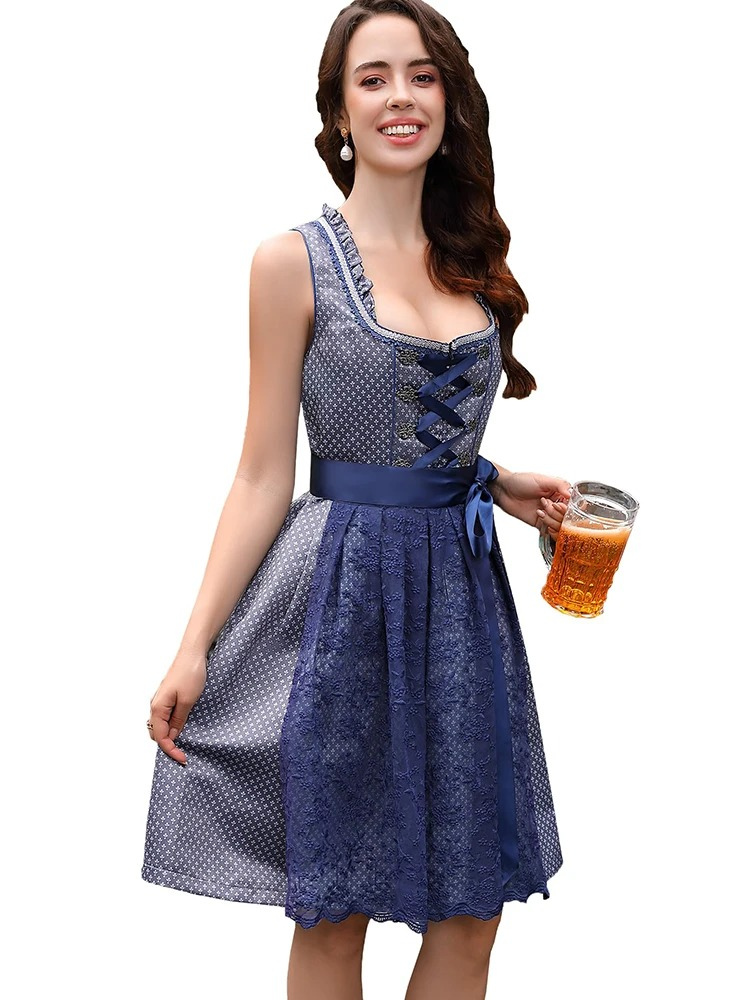 Fendlis - Dirndl Dames Jurk met Elegante Kantdetails