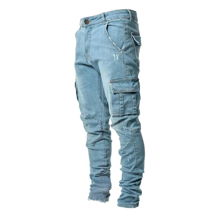 Kalmpak - Tapered Cargo Broek Heren met Stretchstof