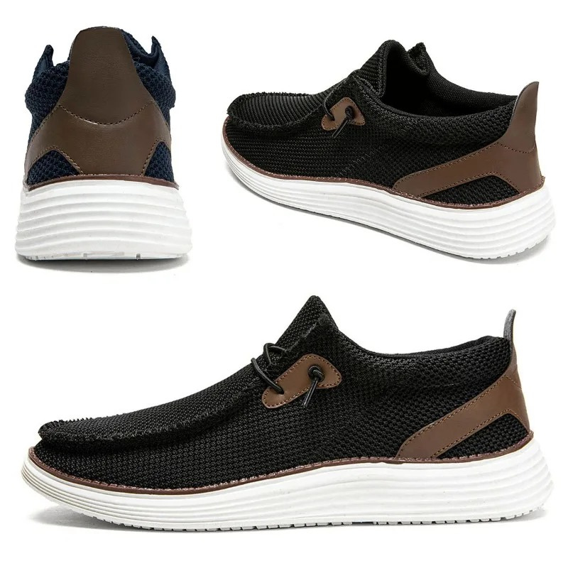 Montier - Heren Schoenen - Comfortabele Gebreide Sneakers met Elastische Zool