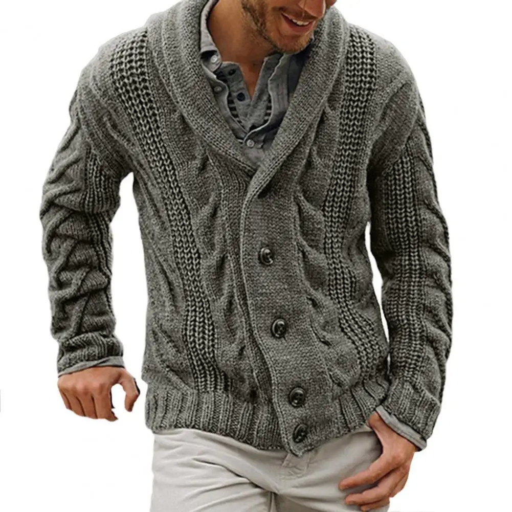 Grinvon - Heren Vest met Knopen - Slim Fit Klassiek V-Hals Gebreid Model