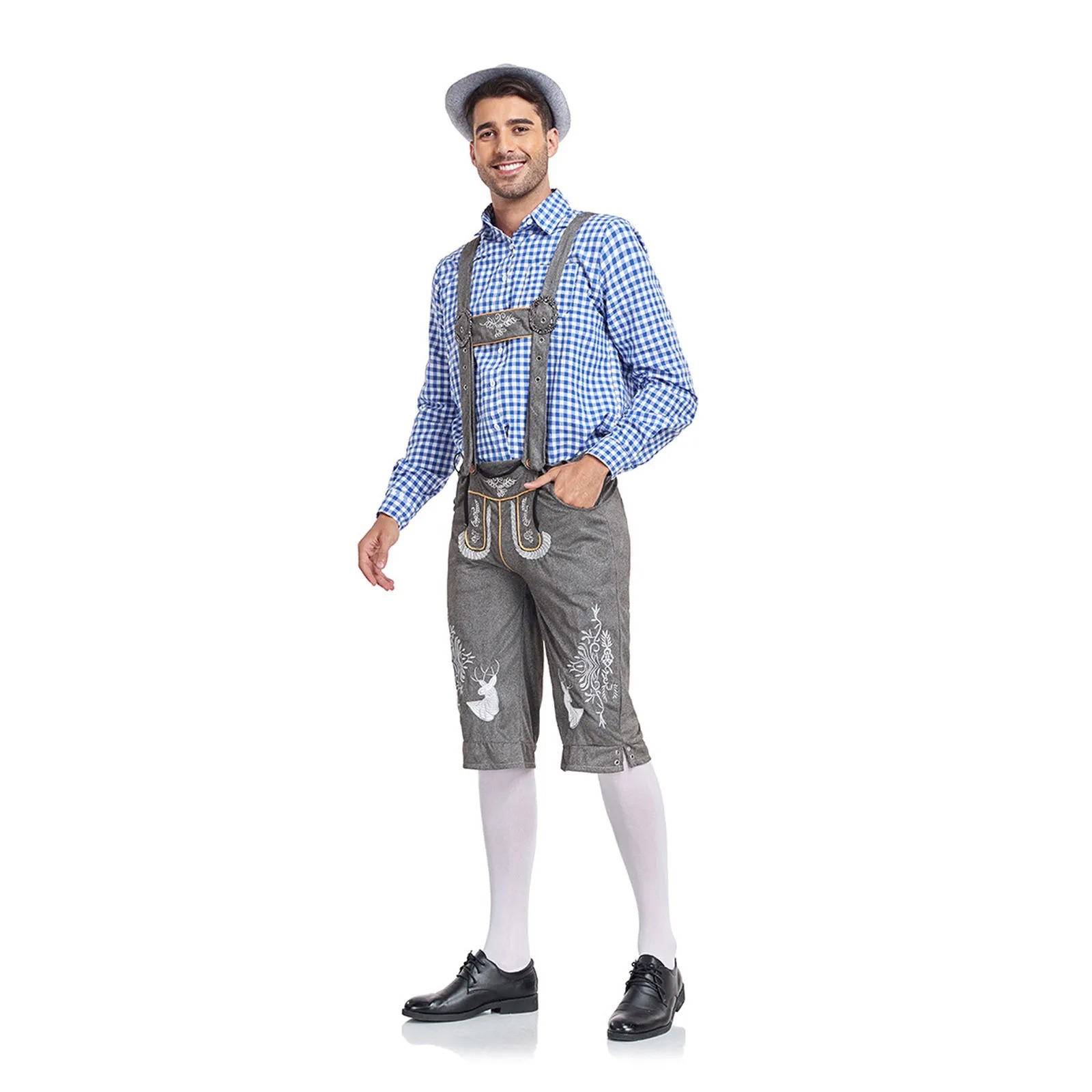 LederHo - Beierse Lederhosen voor Heren met Borduursels - Perfect voor Feesten