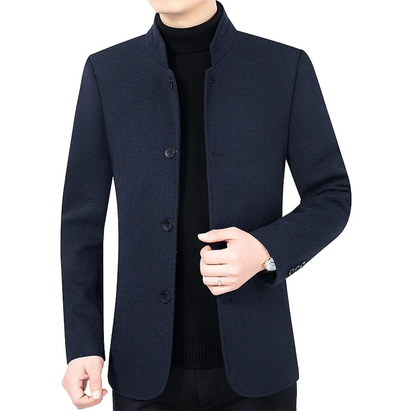 Windorn - Heren Colbert - Slim Fit Blazer Met Opstaande Kraag en Vier Knoopsluiting