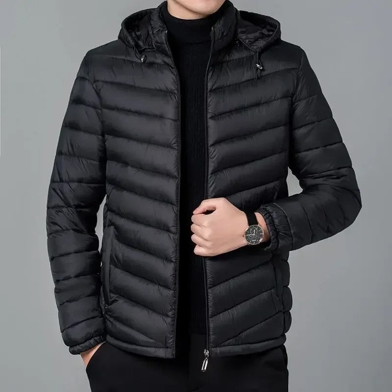 Marvlek - Puffer Jacket Heren Lichtgewicht met Capuchon, Winddicht, Opvouwbaar & Warm