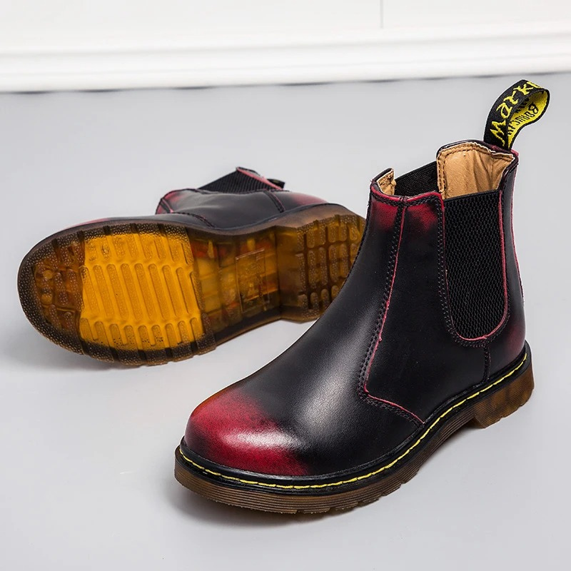 Eiskarn - Winterlaarzen voor Heren, Leren Chelsea Boots met Antislipzool