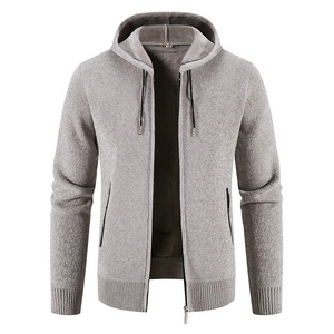 Zovrell - Heren Vest met Rits - Warme Gebreide Cardigan met Capuchon