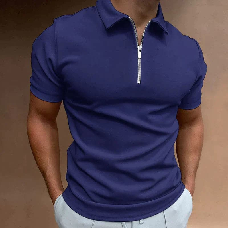 JAMES Hoogwaardige poloshirt met rits