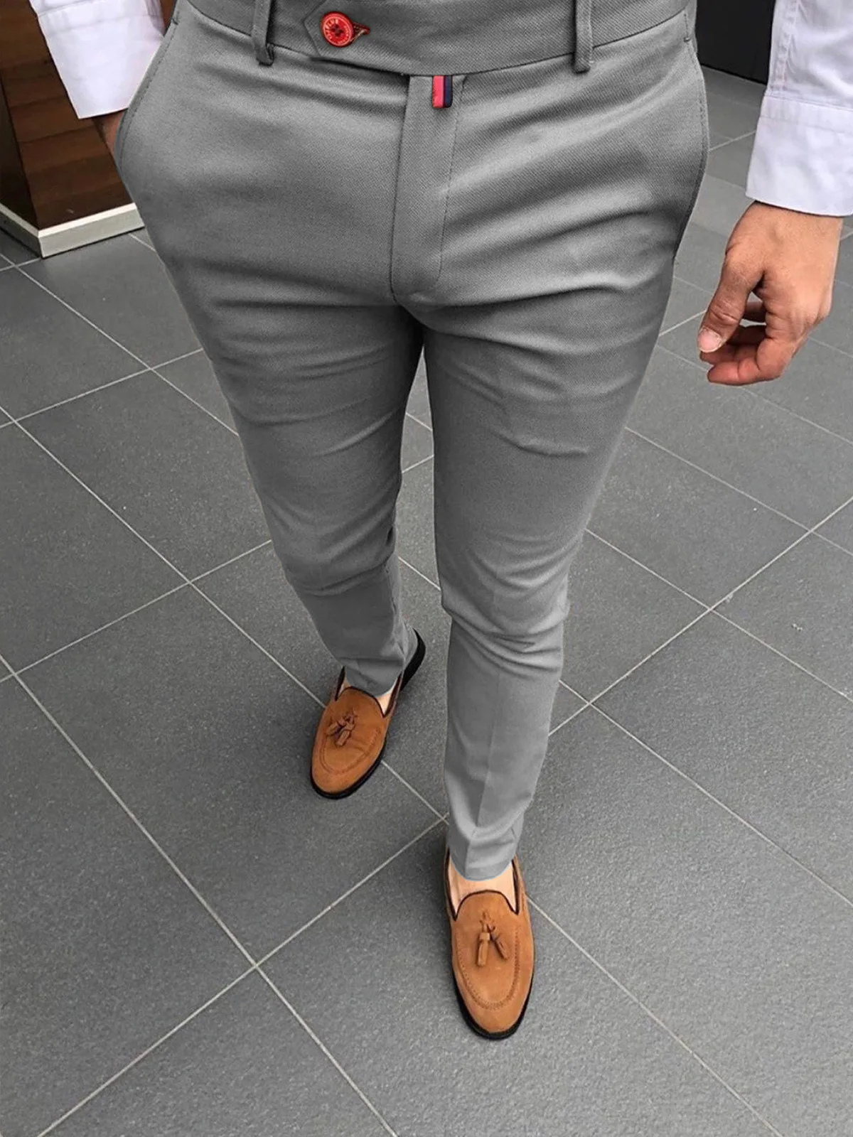 Derhans -  Heren Pantalon - Slim Fit Broek Voor Feestelijke en Formele Gelegenheden