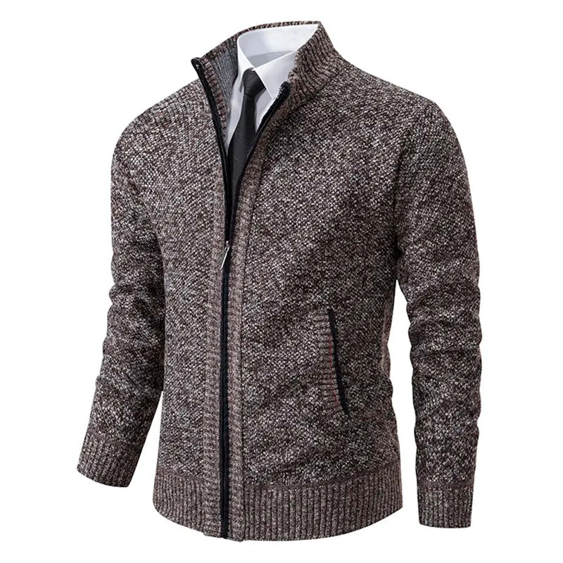 Jarnell - Heren Vest met Rits - Textuur Gebreide Cardigan