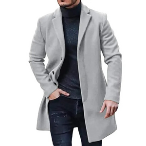 Tredius - Mantel Jas Heren Slim Fit Winterjas Lang Model