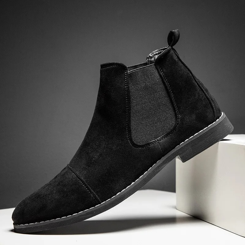 Wintmor - Modieuze Chelsea Boots Heren van Suède met Comfortabele Zool