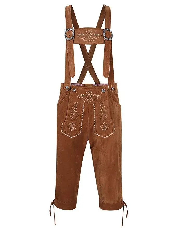 BergMan - Lederhosen voor Heren met Bretels - Traditionele Oktoberfest Kleding