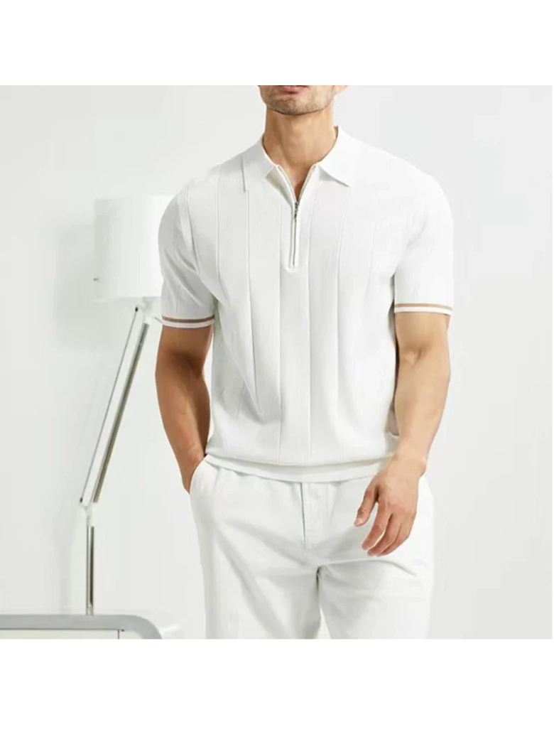 JAMES Zomerpoloshirt met reverssluiting voor mannen