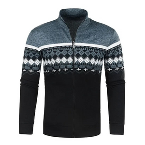 Mirvion - Heren Vest met Rits - Noors Gebreid Patroon Cardigan