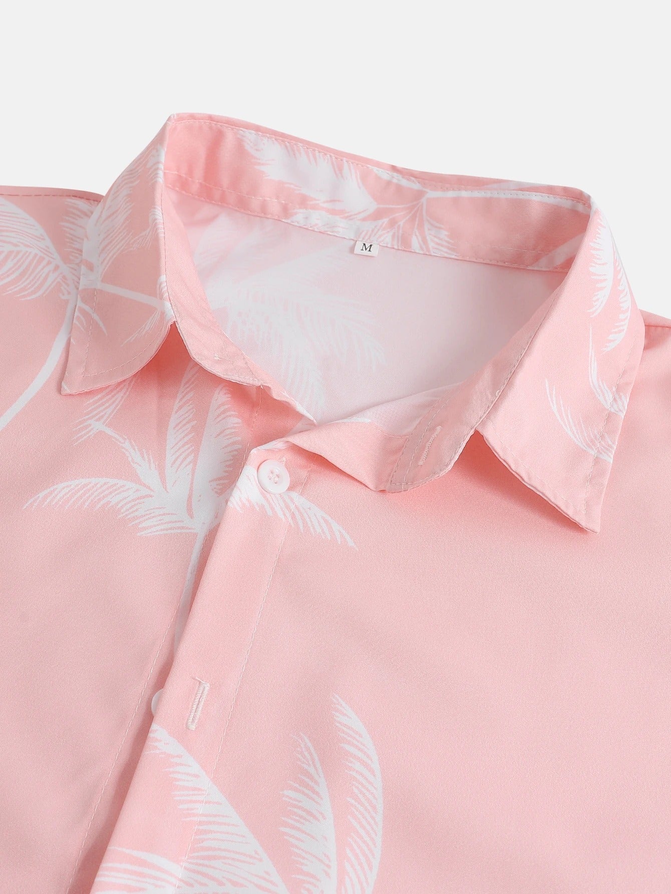 Amigo™ Tropisch bladerpatroon roze Hawai overhemd