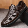 James™ business stijl zwart leer heren leren sandalen