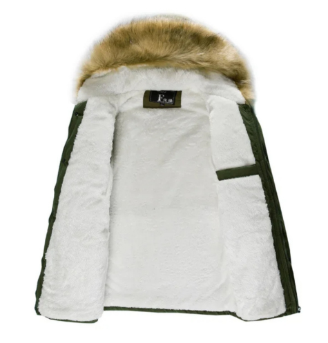 Vornpak - Parka Winterjas Heren – Warm Gevoerd met Capuchon en Bontkraag