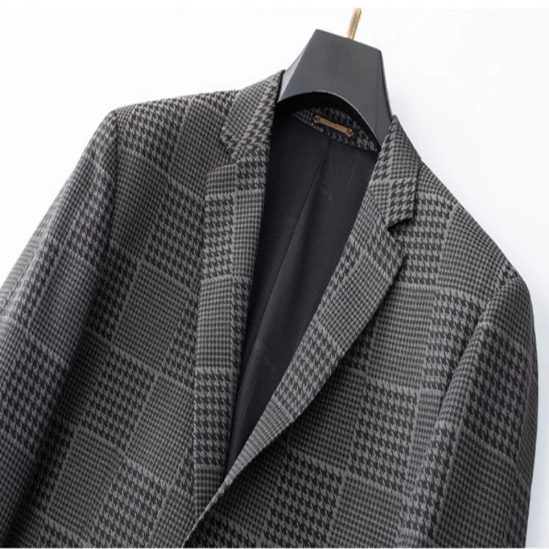 Bolvian - Heren Colbert - Slim Fit Blazer Met Ruitpatroon en Twee Knoopsluiting