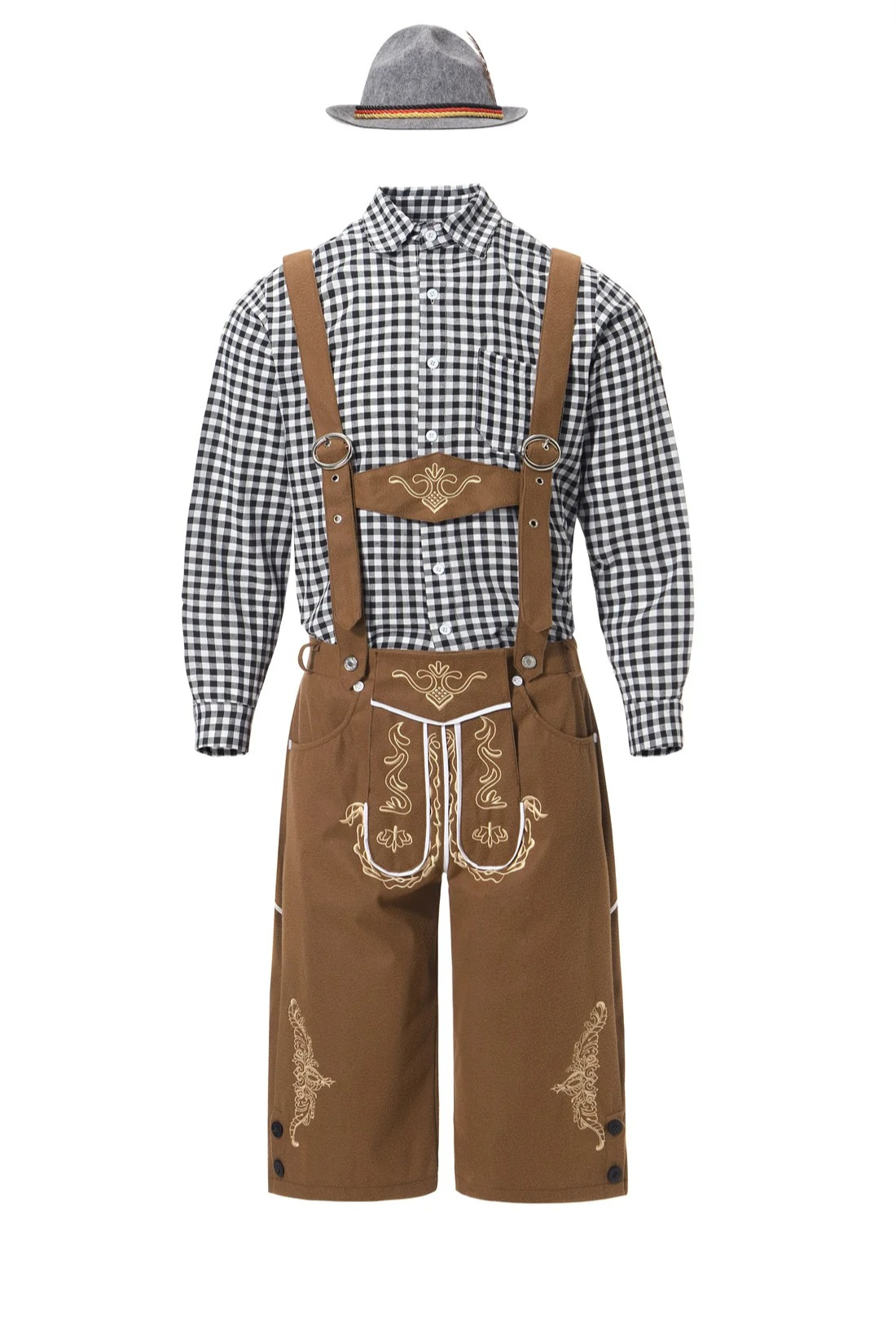 JachtHo - Korte Lederhosen voor Heren - Perfect voor Feesten en Oktoberfest