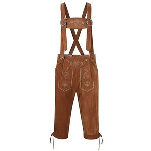 HoutGer - Kniebroek Lederhosen Heren met Bretels - Perfect voor Oktoberfest