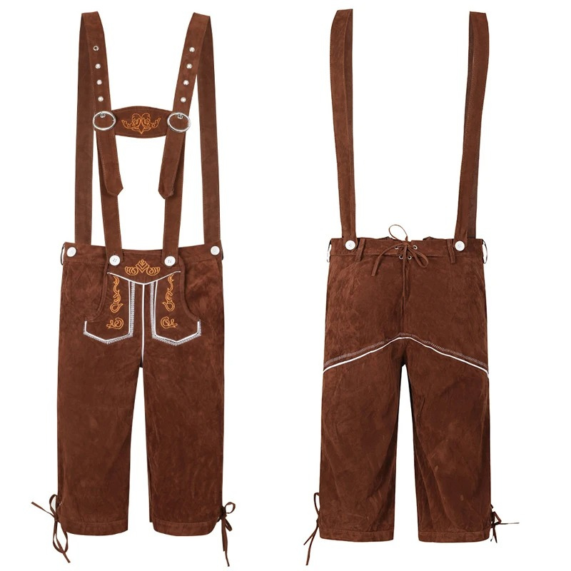 VeldenJ - Traditioneel Heren Lederhosen Overhemd - Ideaal voor Feestjes