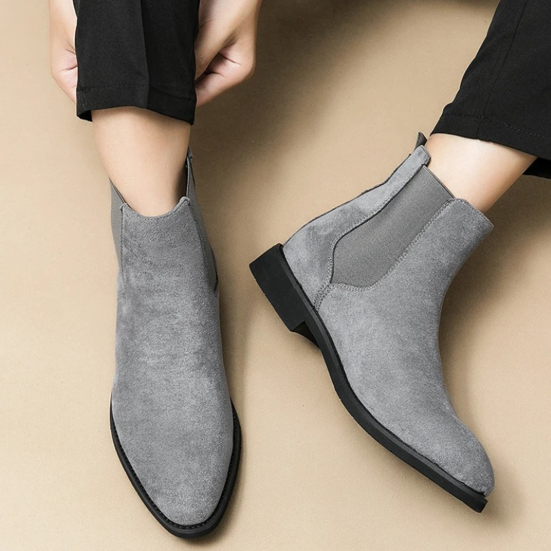 Loxster - Kwalitatieve Chelsea Boots Heren van Suède met Elastische Inzetstukken