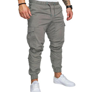 Zilverp - Cargo Broek Heren – Sportieve Joggingbroek met Zakken, Elastische Taille