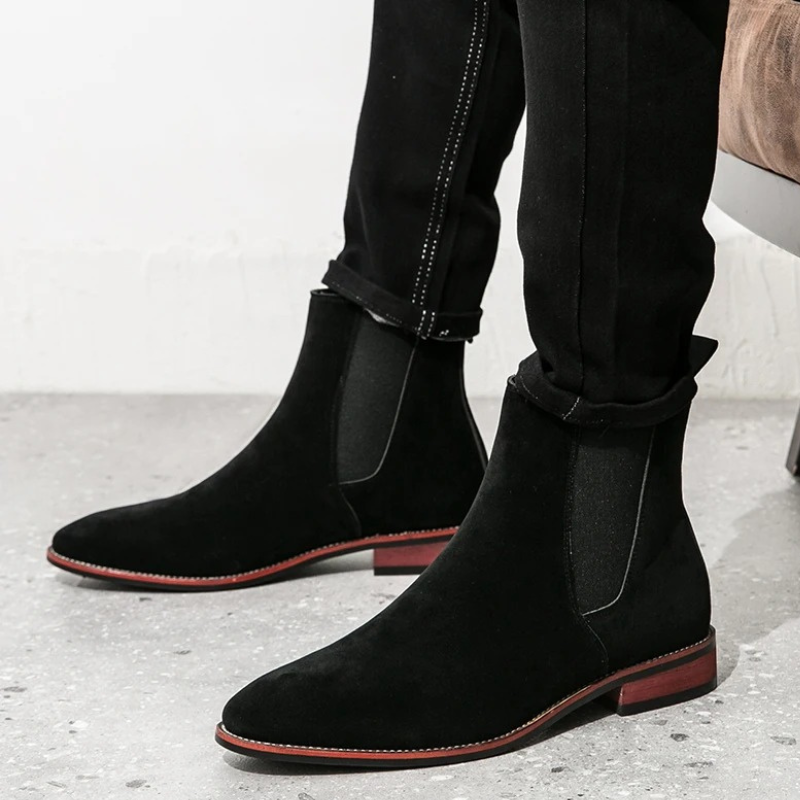 Valstorm - Kwalitatieve Chelsea Boots Heren van Suède met Rubberen Zool