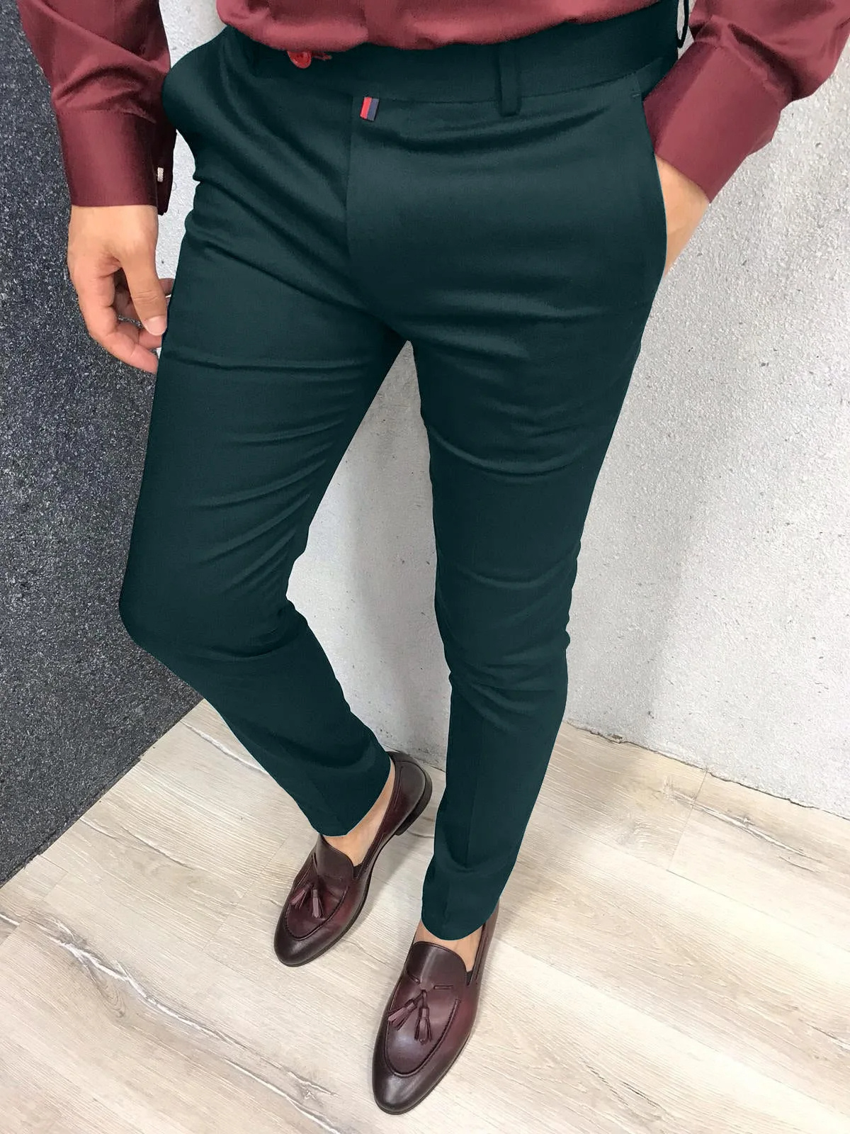 Derhans -  Heren Pantalon - Slim Fit Broek Voor Feestelijke en Formele Gelegenheden