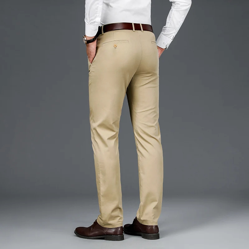 Besluxe -  Heren Pantalon - Slim Fit Broek Met Stijlvolle Achterzak Voor Formele Gelegenheden